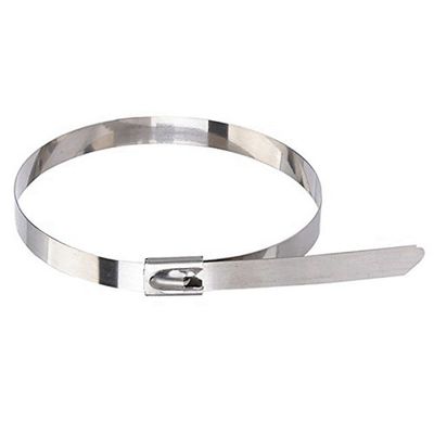 11.8 Inch Nature / Black Stainless Steel Cable Tie 4.6*300mm SS316 Cable Tie