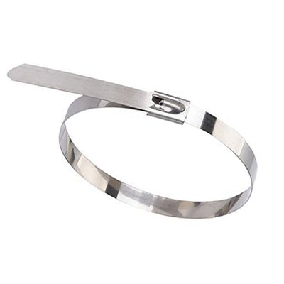 11.8 Inch Nature / Black Stainless Steel Cable Tie 4.6*300mm SS316 Cable Tie