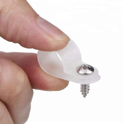 R Type Nylon Plastic Cable Tie Accessories Screw Mounting Cable Fastener Clips